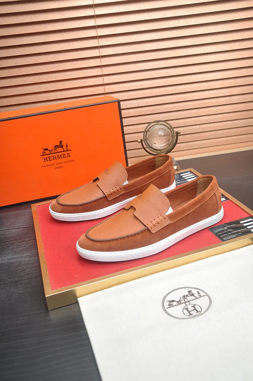 Men's shoes💰540💶[HERMES] (cowhide lining)🍀Italian top luxury🍀He does not pursue novel styles and gorgeous colors, but attracts the favor of successful men with his flawless, elegant and classic style. Formal leather shoes This very comfortable, simple and stable style allows you to easily match any style! The pattern is absolutely 1:1 refined from the original case, and we strive for excellence in materials, imported cowhide + cowhide lining💪💪💪extraordinary texture👍! .Code number: 39-45 (45 customized)